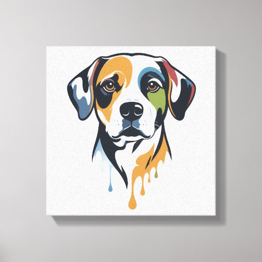 Vibrant Lab Pop Art Canvas Afdruk (Voorkant)