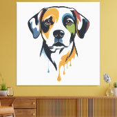 Vibrant Lab Pop Art Canvas Afdruk (Insitu (Woonkamer))