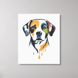 Vibrant Lab Pop Art Canvas Afdruk