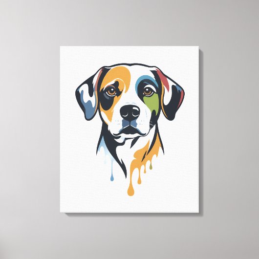 Vibrant Lab Pop Art Canvas Afdruk (Voorkant)