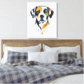 Vibrant Lab Pop Art Canvas Afdruk (Insitu (Slaapkamer))