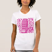 Vibrant Leaning Tower Pisa Graphic T-shirt (Voorkant)