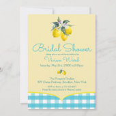 Vibrant Lemon Bridal Shower Invitations Kaart (Voorkant)