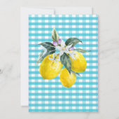 Vibrant Lemon Bridal Shower Invitations Kaart (Achterkant)