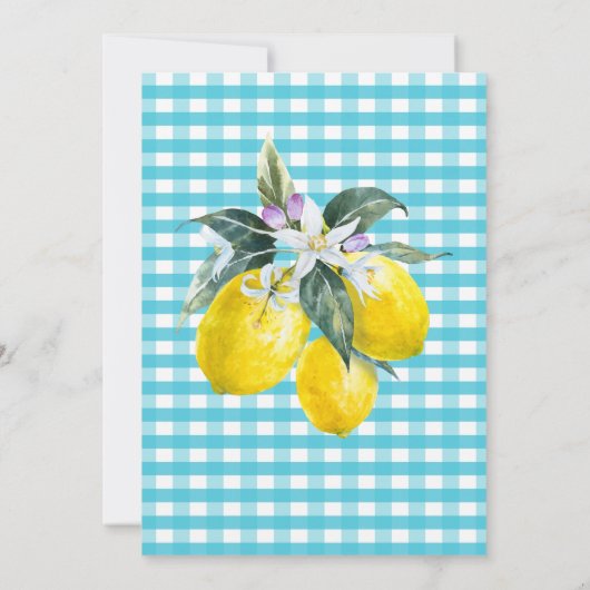 Vibrant Lemon Bridal Shower Invitations Kaart (Achterkant)