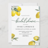 Vibrant Lemon Bridal Shower Invitations Kaart (Voorkant)