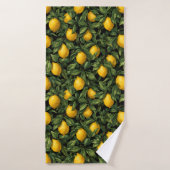 Vibrant Lemon Citrus Tree Pattern Badhanddoek (Badhanddoek)