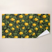Vibrant Lemon Citrus Tree Pattern Badhanddoek (Badhanddoek)
