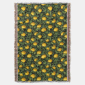 Vibrant Lemon Citrus Tree Pattern Deken (Voorkant Verticaal)