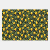 Vibrant Lemon Citrus Tree Pattern Inpakpapier Vel (Voorkant 3)
