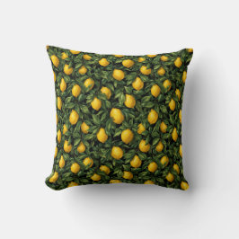 Vibrant Lemon Citrus Tree Pattern Kussen