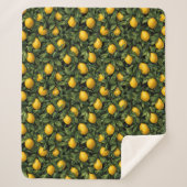 Vibrant Lemon Citrus Tree Pattern Sherpa Deken (Voorkant)
