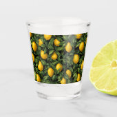 Vibrant Lemon Citrus Tree Pattern Shot Glas (Voorkant)