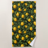 Vibrant Lemon Citrus Tree Pattern Strandlaken (Voorkant)