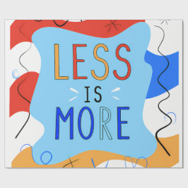 Vibrant "Less Is More" Abstract Graphic Cadeaupapier