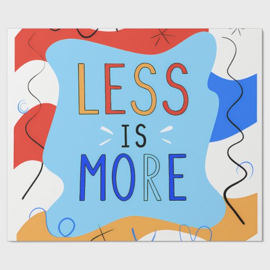 Vibrant "Less Is More" Abstract Graphic Cadeaupapier (Vlak)