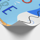 Vibrant "Less Is More" Abstract Graphic Cadeaupapier (Hoek)