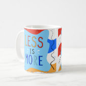 Vibrant "Less Is More" Abstract Graphic Koffiemok (Voorkant links)