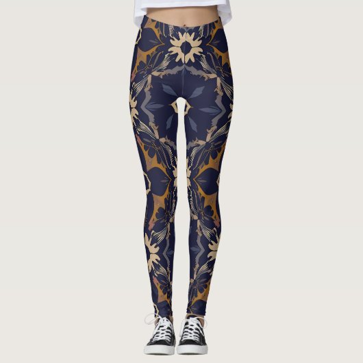 Vibrant "Less Is More" Abstract Graphic Leggings (Voorkant)