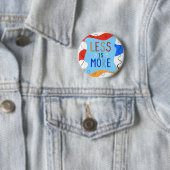 Vibrant "Less Is More" Abstract Graphic Ronde Button 5,7 Cm (In situ)