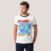 Vibrant "Less Is More" Abstract Graphic T-shirt (Voorkant volledig)