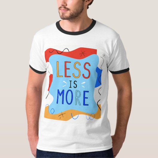 Vibrant "Less Is More" Abstract Graphic T-shirt (Voorkant)