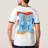 Vibrant "Less Is More" Abstract Graphic T-shirt (Achterkant volledig)