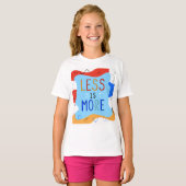 Vibrant "Less Is More" Abstract Graphic T-shirt (Voorkant volledig)