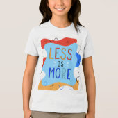 Vibrant "Less Is More" Abstract Graphic Tri-Blend Shirt (Voorkant)