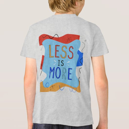 Vibrant "Less Is More" Abstract Graphic Tri-Blend Shirt (Achterkant)