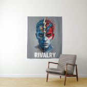 Vibrant "Less Is More" Abstract Graphic Wandkleed (In situ)