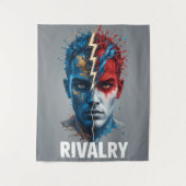 Vibrant "Less Is More" Abstract Graphic Wandkleed (Voorkant)