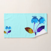 Vibrant lichtblauwe kersen bad handdoek (Handdoek)