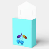 Vibrant lichtblauwe kersen bedankdoosjes (Geopend)