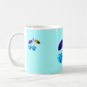 Vibrant lichtblauwe kersen koffiemok (Links)