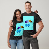 Vibrant lichtblauwe kersen t-shirt (Unisex)
