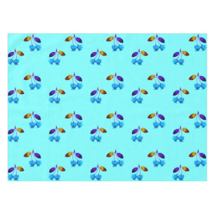 Vibrant lichtblauwe kersen tafelkleed
