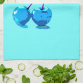 Vibrant lichtblauwe kersen theedoek (Gevouwen)