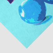 Vibrant lichtblauwe kersen tissuepapier (Detail)