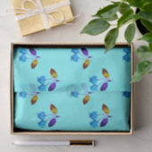 Vibrant lichtblauwe kersen tissuepapier (Geschenk)