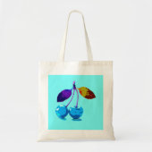 Vibrant lichtblauwe kersen tote bag (Voorkant)