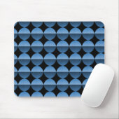 Vibrant Light Blue Retro Flair Mousepad Muismat (Met muis)