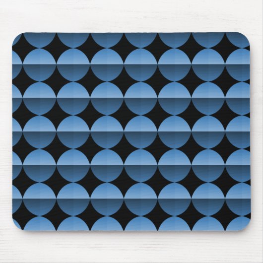 Vibrant Light Blue Retro Flair Mousepad Muismat (Voorkant)