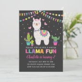 Vibrant Llama Birthday Party Whole Llama Fun Kaart (Staand voorkant)