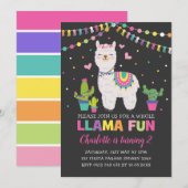 Vibrant Llama Birthday Party Whole Llama Fun Kaart (Voorkant / Achterkant)
