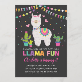 Vibrant Llama Birthday Party Whole Llama Fun Kaart