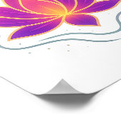 Vibrant Lotus Flower Yoga Wall Art Poster (Hoek)