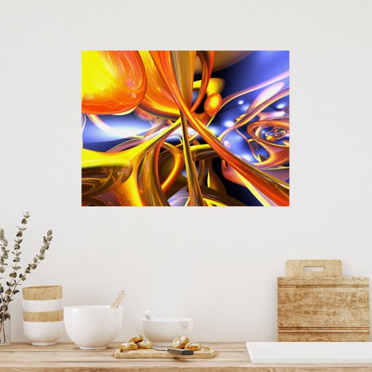 Vibrant Love Abstract Poster (Keuken)