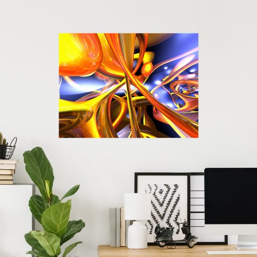 Vibrant Love Abstract Poster (Thuiskantoor)