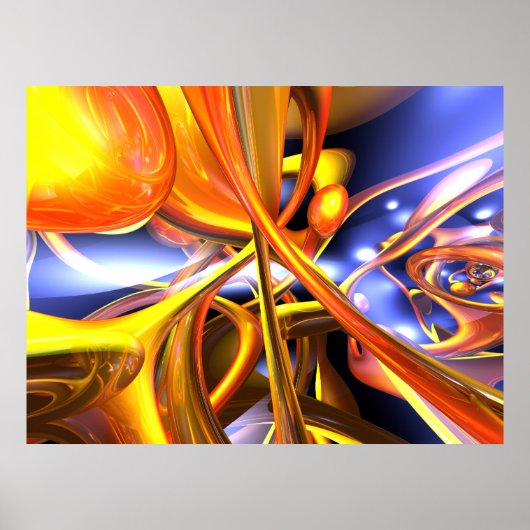 Vibrant Love Abstract Poster (Voorkant)
